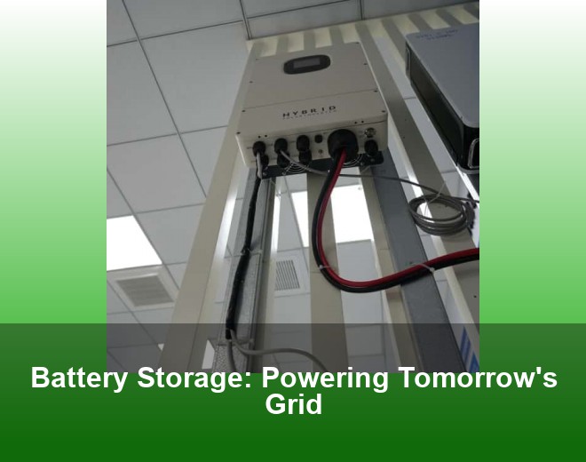 Battery Storage: Powering Tomorrow's Grid